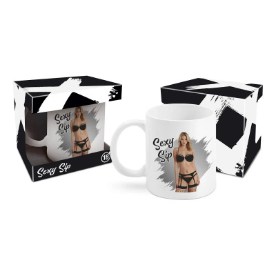 Kubek Termiczny Z Rozbierającą się Kobietą pod Wpływem Ciepła