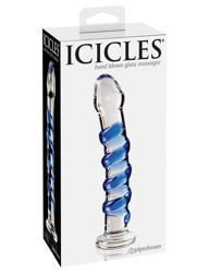 Szklane Dildo ze Spiralą Icicles No 5 Pipedream