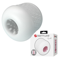 Masturbator Męski Pretty Love Crystle – biały kompaktowy z teksturą wnętrza
