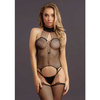 Bodystocking z chokerem i sznurowanym dekoltem Le Desir 35