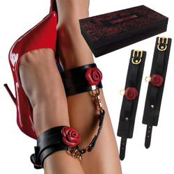 Kajdanki na Kostki BDSM Wild Roses z Różą Taboom
