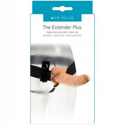 Długa Męska Proteza Penisa z Wibracją - The Extender Plus Vibrating Strap-On