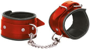 Kajdanki na ręce z wyściółką, łączone łańcuchem Leder 2006 BL