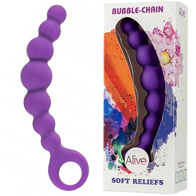 Silikonowe Kuleczki Analne z Uchwytem - Alive Bubble Chain