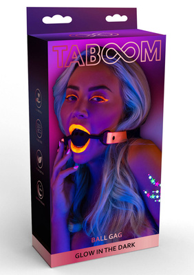 Knebel BDSM Świecący w Ciemności TABOOM 17203 – GLOW IN THE DARK BALLGAG!