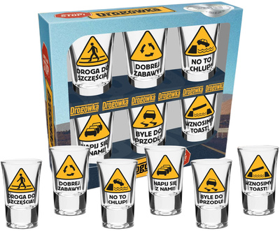 Kieliszki „Drogówka” – Zestaw Imprezowy z Policyjnym Humorem