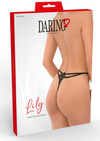 Czarne haftowane Stringi Lily Embroidered String Daring Black  