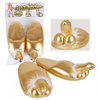 "Złote, a skromne..." Damskie Złote Kapcie z Peniskami - Penis Slippers Gold