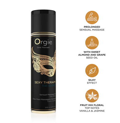 Olejek do Masażu/Sexu THE SECRET 200ml – SEXY THERAPY ORGIE!