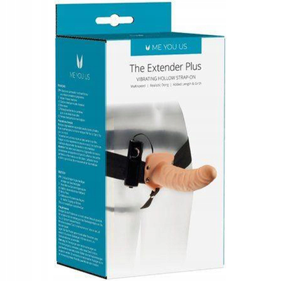 Długa Męska Proteza Penisa z Wibracją - The Extender Plus Vibrating Strap-On