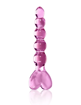 Kuleczkowe Szklane Dildo w Pięknym Różowym Kolorze Icicles No. 43