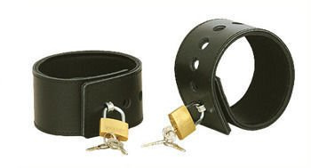 Kajdanki na ręce zapinane na kłódki z wyściółką Leder 2024