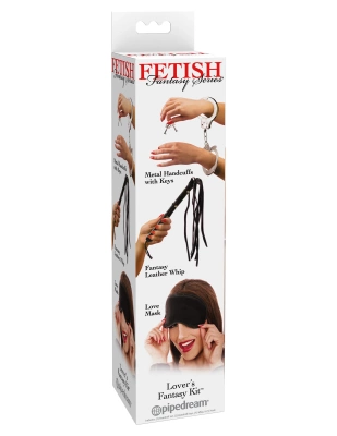 Zestaw Fetish Lover's Fantasy Kit – Kajdanki, Bat, Maska – Pipedream