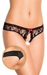 Czarne figi damskie otwarte SoftLine 2418