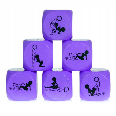 Zabawka Kostka Miłości Do Kamasutry 25mm Fioletowy – 1 Sztuka 