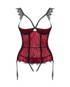 Zestaw Denissa Obsessive – Otwarty Gorset Cupless i Stringi Crotchless
