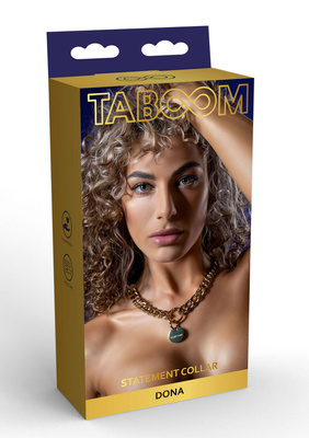 Masywna Złota Obroża Łańcuch Do Seksu BDSM  TABOOM 17301