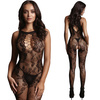 Bodystocking Koronkowy z kwiatowym wzorem i otwartym krokiem Le Désir – 23