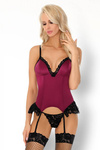 Sexy Gorset Agrafena Phlokss LivCo Corsetti – Satyna Bordowa i Koronka!