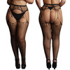 Zmysłowe Rajstopy Plus Size Typu Suspender z Paskami do Pończoch – Shredded Look 41 Le Désir
