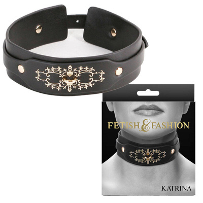 Ekskluzywna Obroża BDSM Katrina Szeroka 3.5cm Regulowana Luksus!