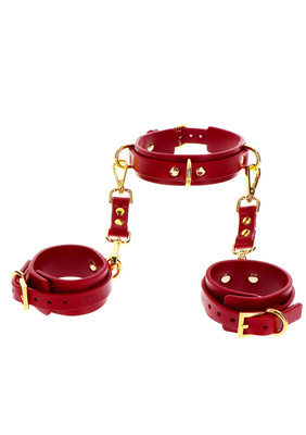 D-Ring Collar & Wrist Cuffs Taboom 17154 – Obroża z Kajdankami BDSM
