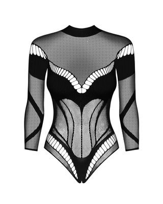 B 135 – Seksowne Body z Otwartym Krokiem i Geometrycznymi Zdobieniami Obsessive