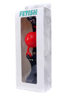 Knebel z oddychającą kulką Fetish Breathable Ball Gag Red regulowany BDSM