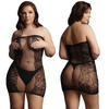 Mini sukienka z koronką i siateczką Le Désir – Zmysłowa Bodystocking