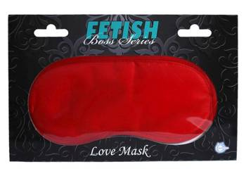 Czerwona Satynowa Maska na Oczy - Fetish Boss Series Love Mask