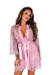 Damski Szlafrok Koronkowy LivCo Corsetti Sheer Pink – S/M, L/XL, XXL!