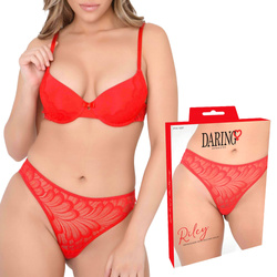 Czerwone Koronkowe Brazylijskie Figi Daring Riley Sexy Majtki