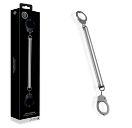 Drążek Rozporowy BDSM z Kajdankami Silver 35,4 cm Ouch! Spreader Bar