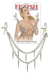 Klamry na Sutki z Łańcuchem Sople Fetish Rock Hard Pipedream