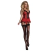 Gorset Red Rose Livco Corsetti – Kuszący Komplet z Pasem i Wiązaniem