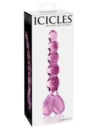 Kuleczkowe Szklane Dildo w Pięknym Różowym Kolorze Icicles No. 43