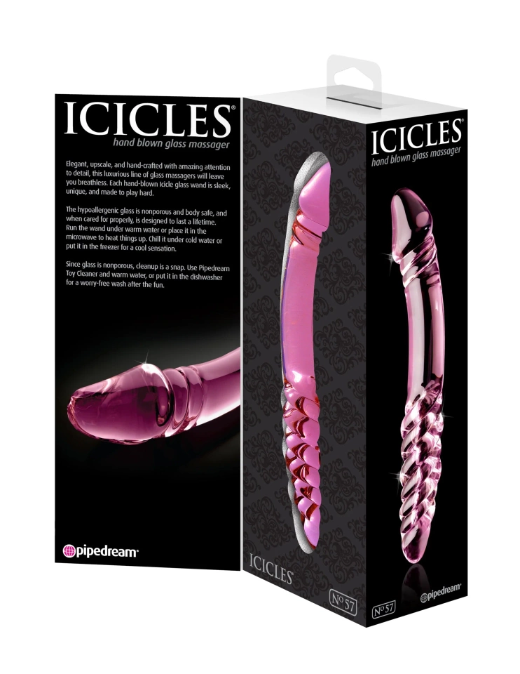 Podwójne Szklane Dildo I Korek Analny Icicles No. 57