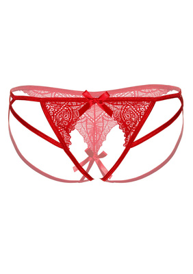 Sexy Czerwone Otwarte Stringi Naomi Strappy Crotchless Daring Red