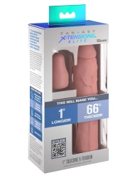 Przedłużka penisa 1" Silicone Mega X-tension – Fantasy X-tensions Pipedream