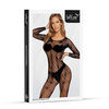 Zmysłowa siateczkowa bielizna z długim rękawem SoftLine 2037 Bodystocking