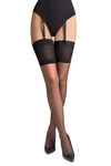 Pończochy do Pasa Calze Neva Gabriella 20 DEN Czarne z Paskami!
