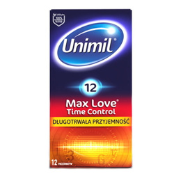 Unimil Max Love – prezerwatywy przedłużające stosunek, 12 szt.