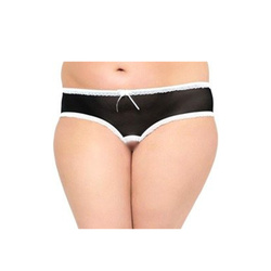 Figi Damskie Siateczkowe z Wycięciem SoftLine Plus Size 2471