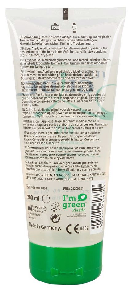 Żel Lubrykant Nawilżający Do Seksu Just Glide Bio 200 Ml