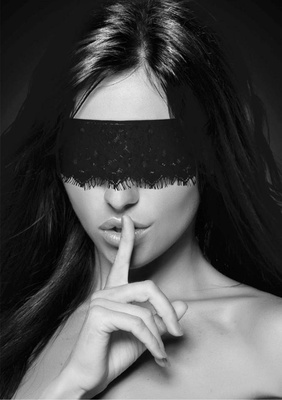 Koronkowa maska na oczy z paskami -erotyczna - Lace Mask With Elastic Straps