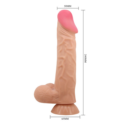 Orton Realistyczne dildo 9,4" z ruchomą skórą i przyssawką BAILE Sliding Skin