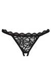 Otwarte Stringi Muled Black - Seksowna Koronka LivCo Corsetti