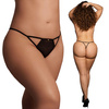 Minimalistyczne stringi, czarne Julie - Elastic Mesh Thong Le Désir 11