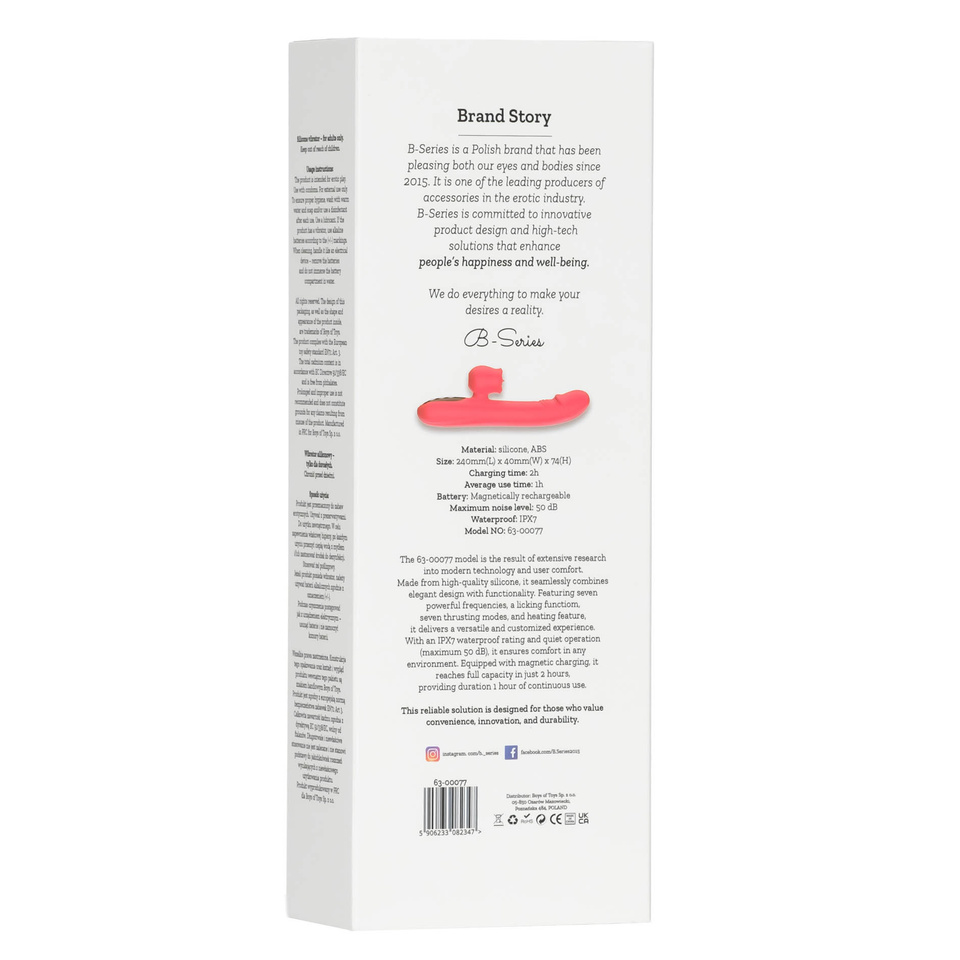 Podgrzewany Wibrator Do Punktu G Z Funkcją Thrusting I Pilotem 00077