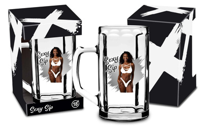 Kufel Termiczny Super Wzór z Rozbierającą się Kobietą